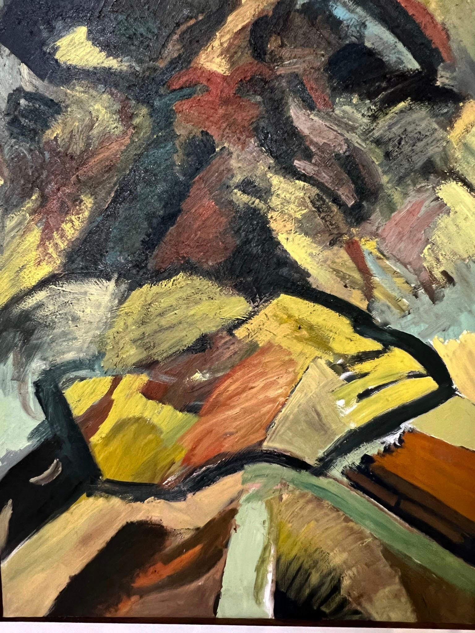 Abstract Expressionist Painting by Harvey Simons, d. 1963 3