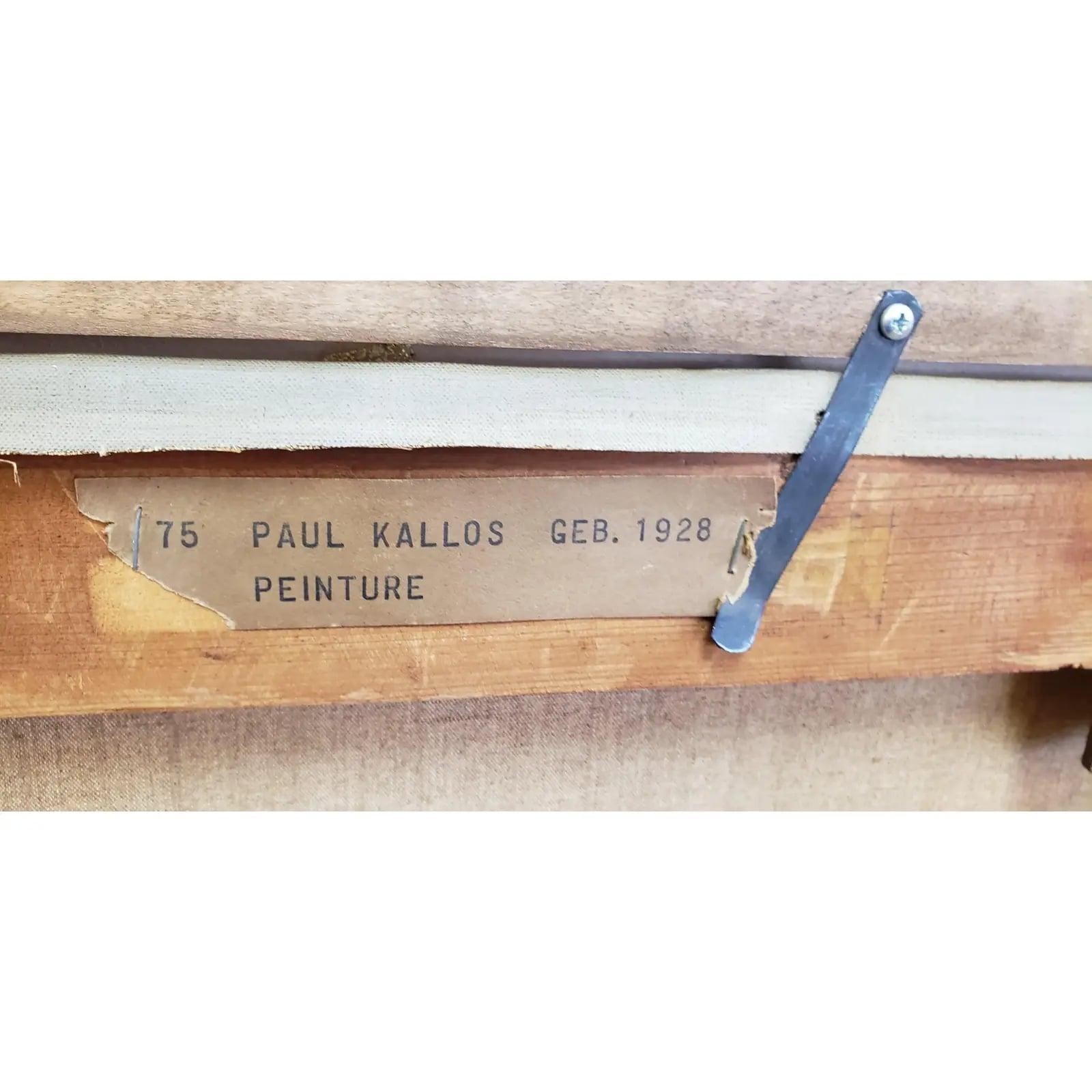 Großformatiges abstraktes expressionistisches Ölgemälde von Paul Kallos (1928-2001) im Angebot 3