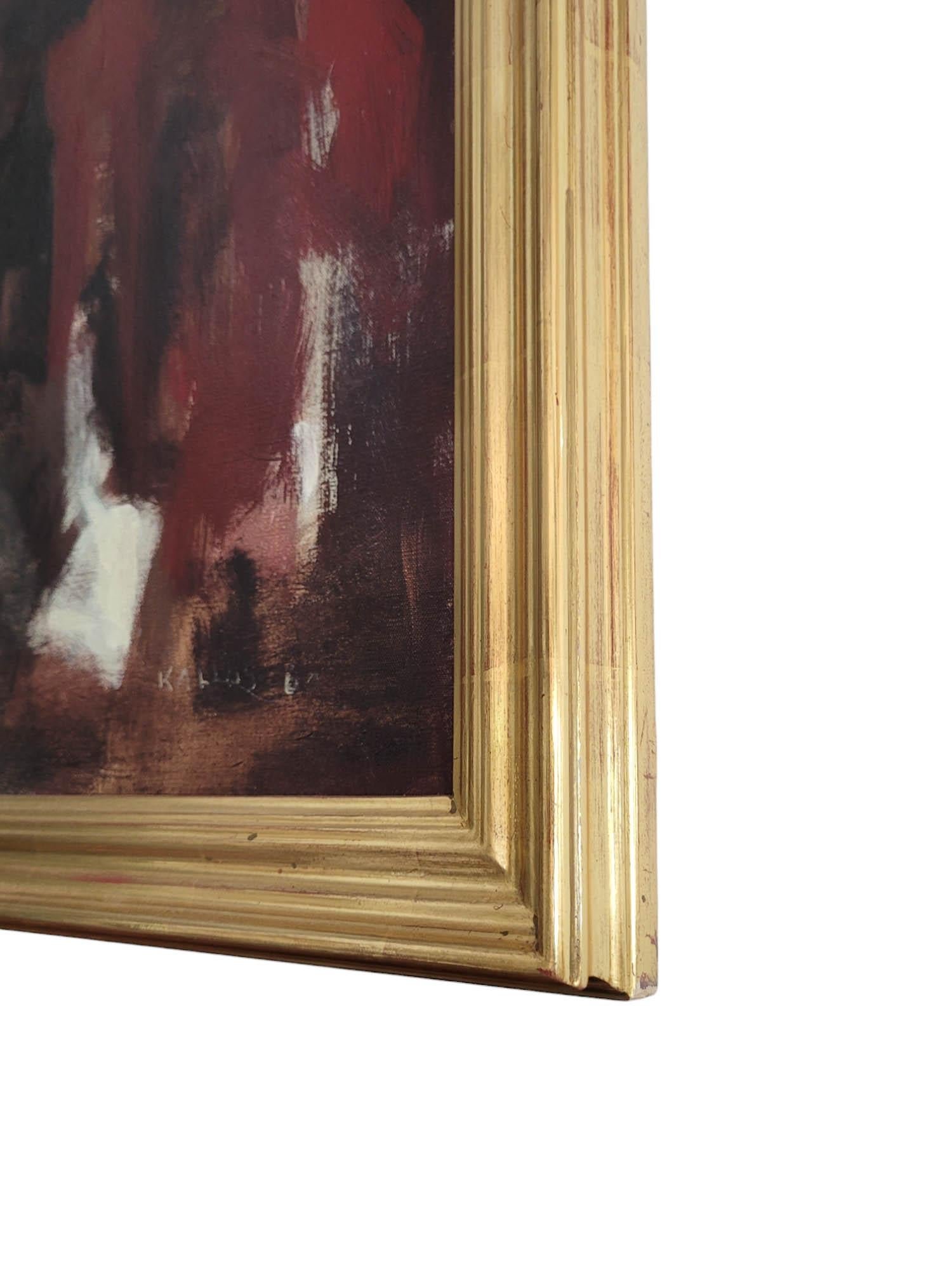 Großformatiges abstraktes expressionistisches Ölgemälde von Paul Kallos (1928-2001) im Angebot 2