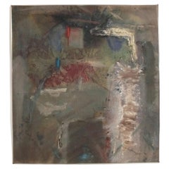 Quadro astratto di grandi dimensioni della metà del secolo scorso 67 "H. x 62,75 "L circa 1960