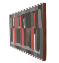 Large Scale Abstract Oil Painting 62" x 38" William Kasso Mid Century Modern NY