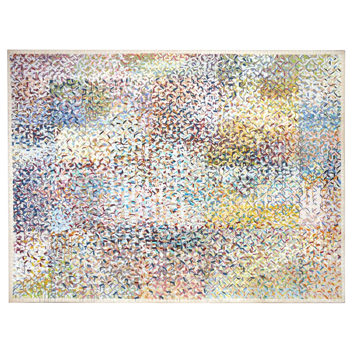 Large Scale Abstract Painting 96w x 72h Jerry Clapsaddle Mid Century Modern Art