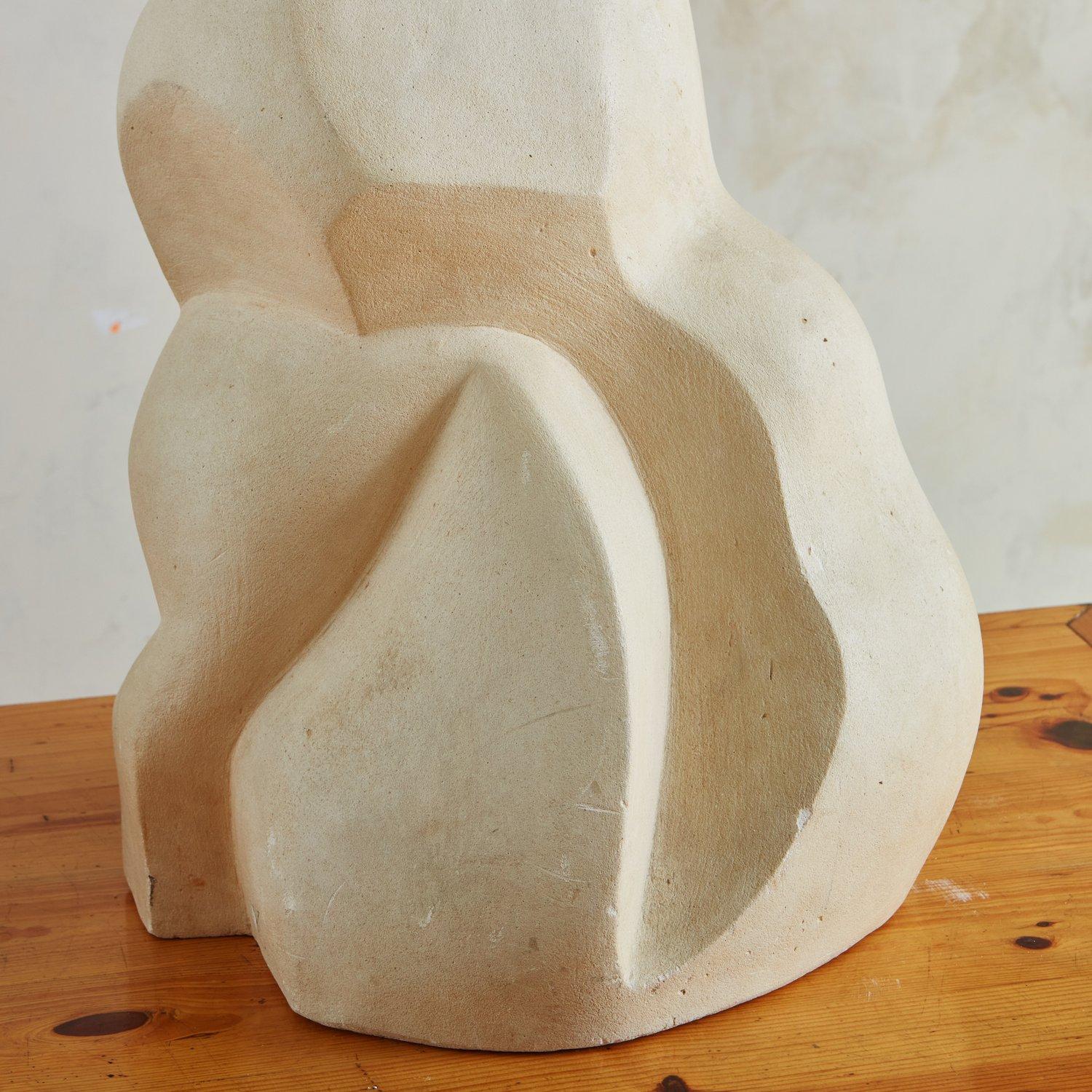 Large Scale Abstract Plaster Sculpture, France, 1970s 2