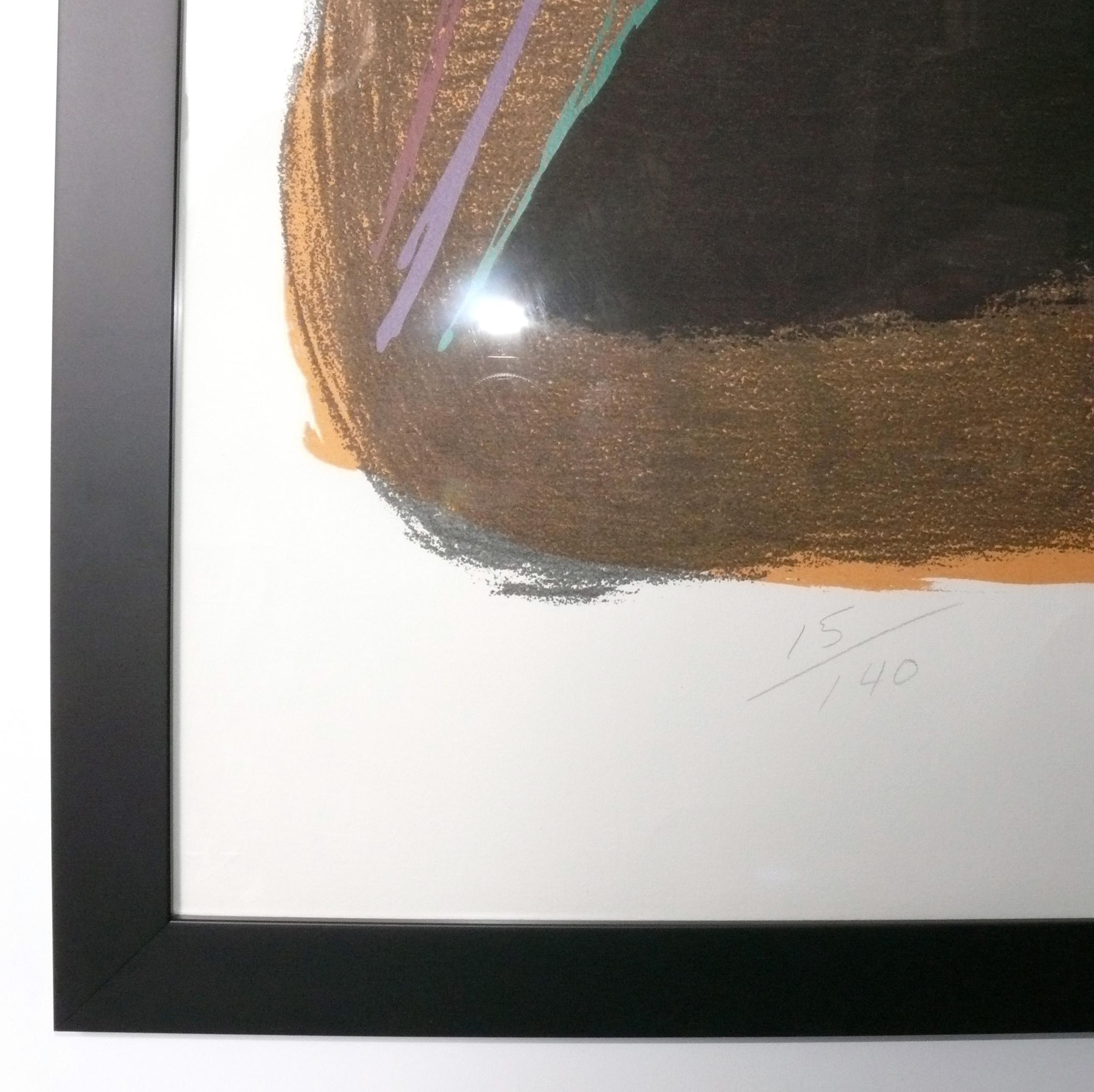 Mid-Century Modern Large Scale Abstract Serigraph by Dan Christensen Pencil Signed Numbered 45x32 For Sale