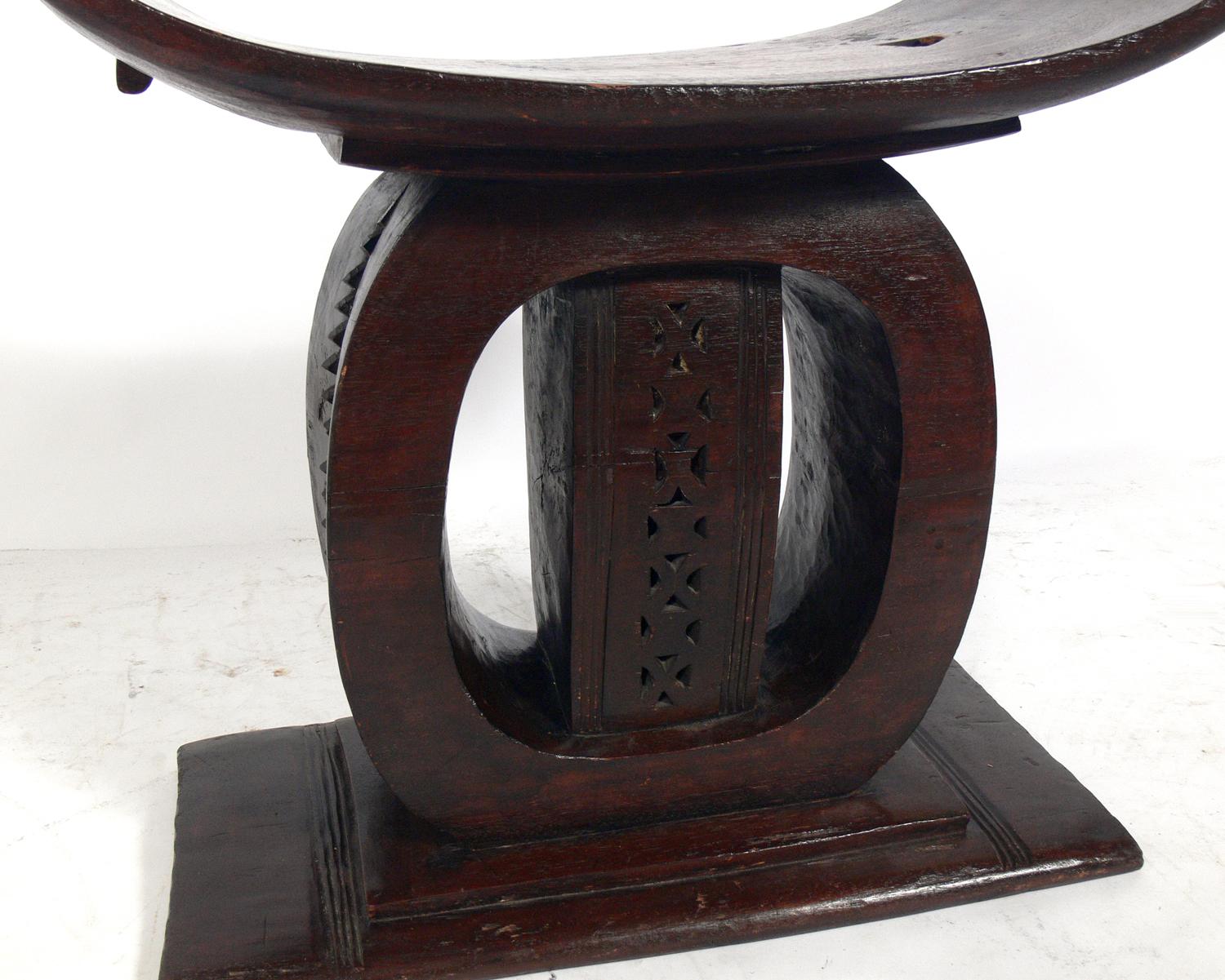 Mid-20th Century Large Scale African Ashanti Stool