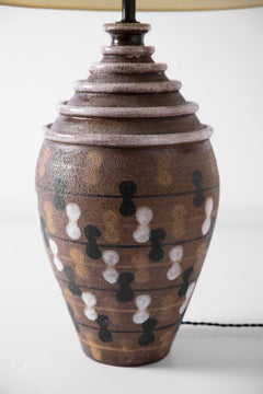 Grande lampe en céramique Aldo Londi Studio pour Bitossi Importée par Raymor Années 1960