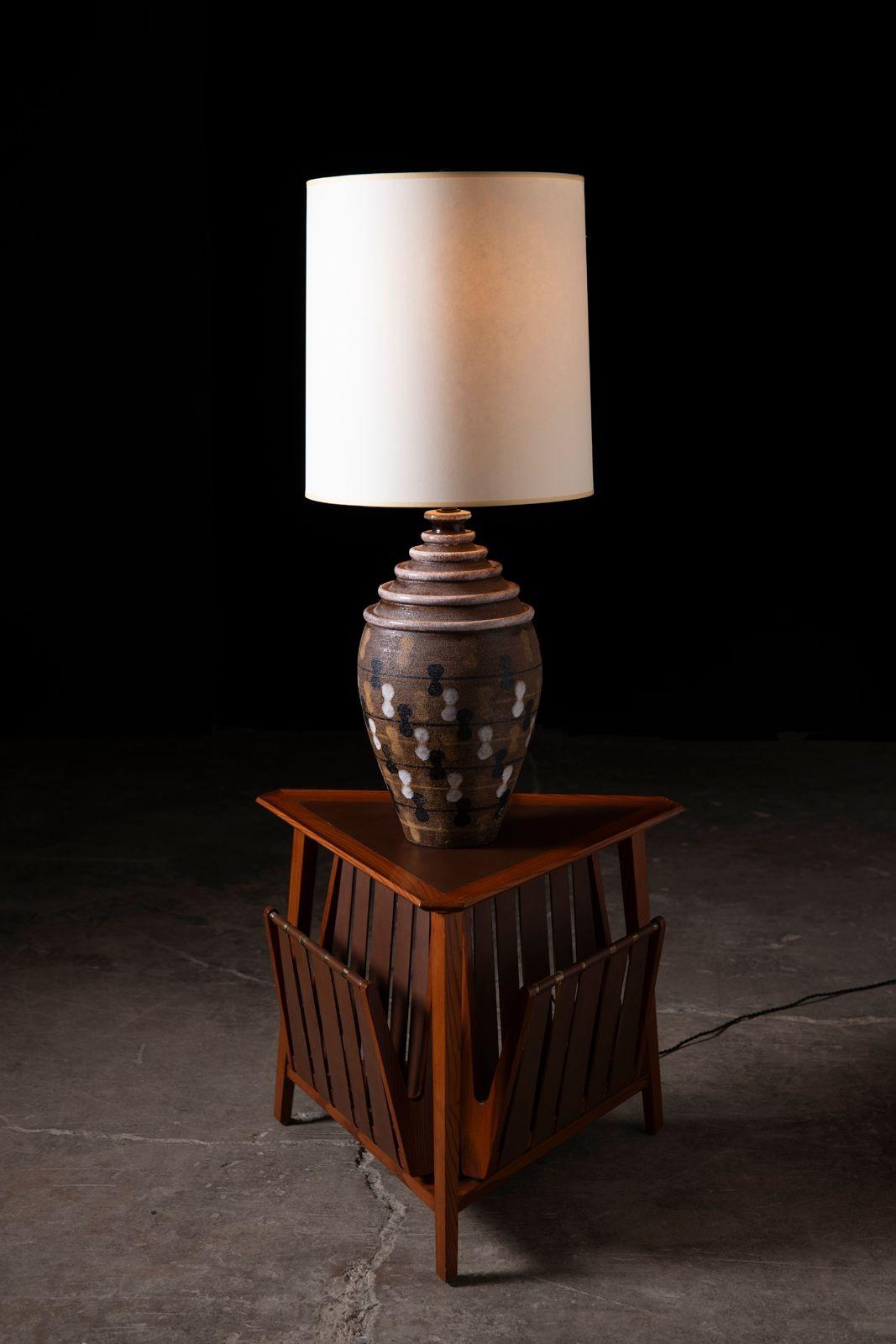 Großformatige Aldo Londi Studio Keramiklampe für Bitossi Importiert von Raymor 1960er Jahre (Moderne der Mitte des Jahrhunderts) im Angebot