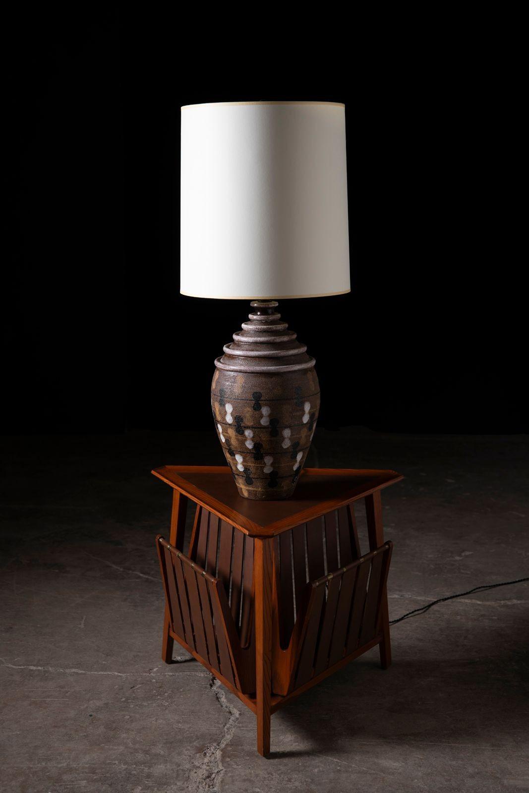 Großformatige Aldo Londi Studio Keramiklampe für Bitossi Importiert von Raymor 1960er Jahre (Italienisch) im Angebot