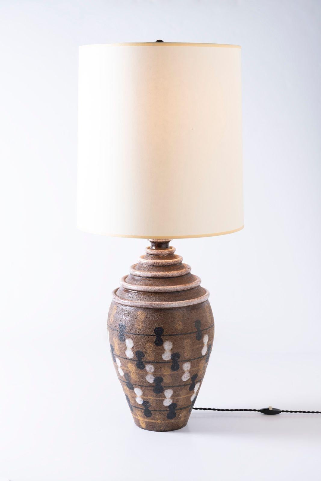 Großformatige Aldo Londi Studio Keramiklampe für Bitossi Importiert von Raymor 1960er Jahre im Zustand „Gut“ im Angebot in Dallas, TX