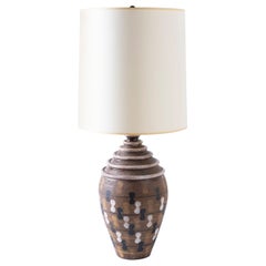 Large Scale Aldo Londi Studio Ceramic Lamp for Bitossi Imported by Raymor 1960s