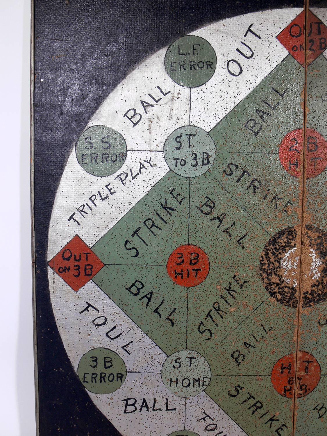 Mid-20th Century Large-Scale American Folk Art Carnival Game Board, Very Graphic For Sale