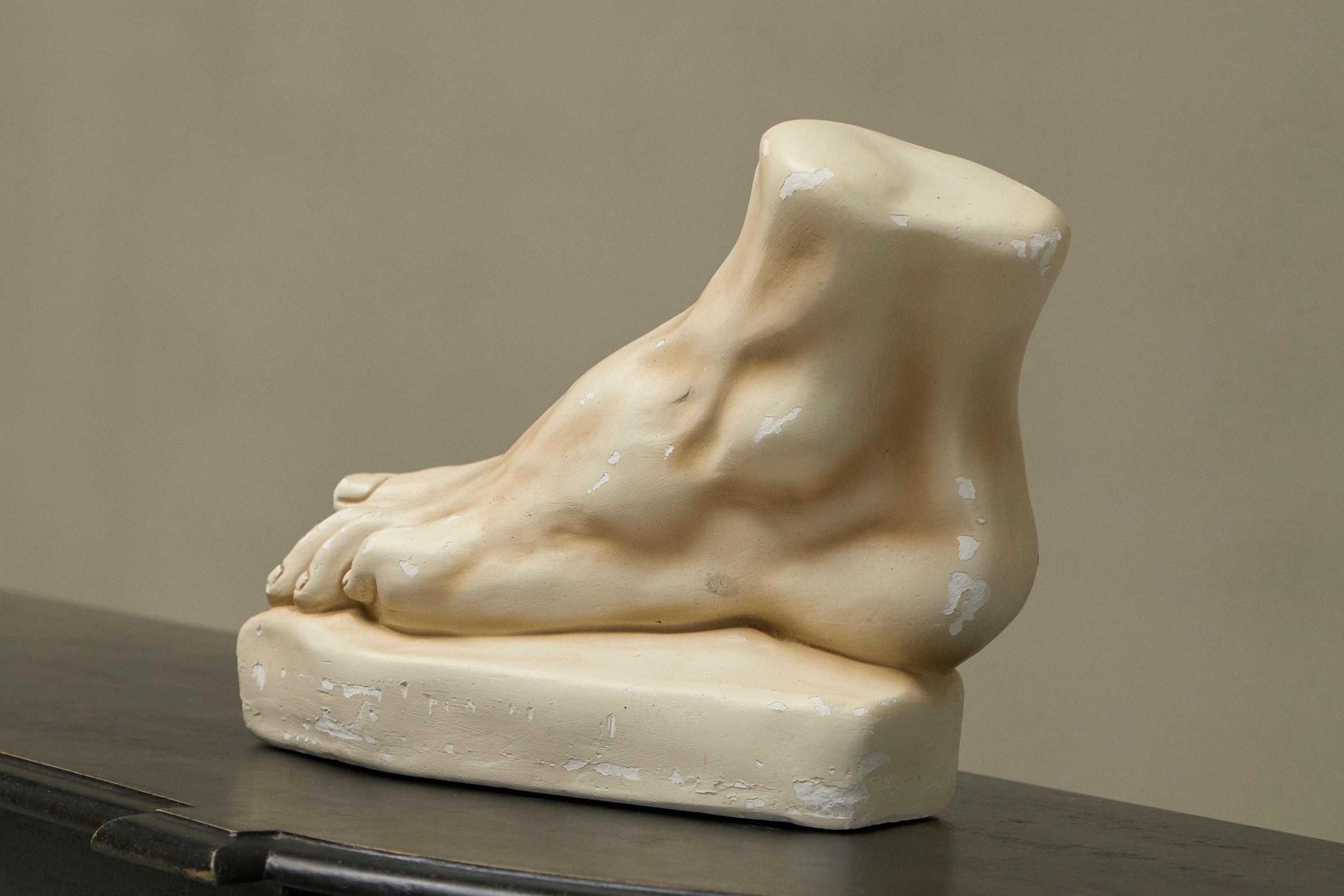 Large Scale Anatomical Study of a Foot in Plaster 1950s In Good Condition For Sale In Meer, VAN