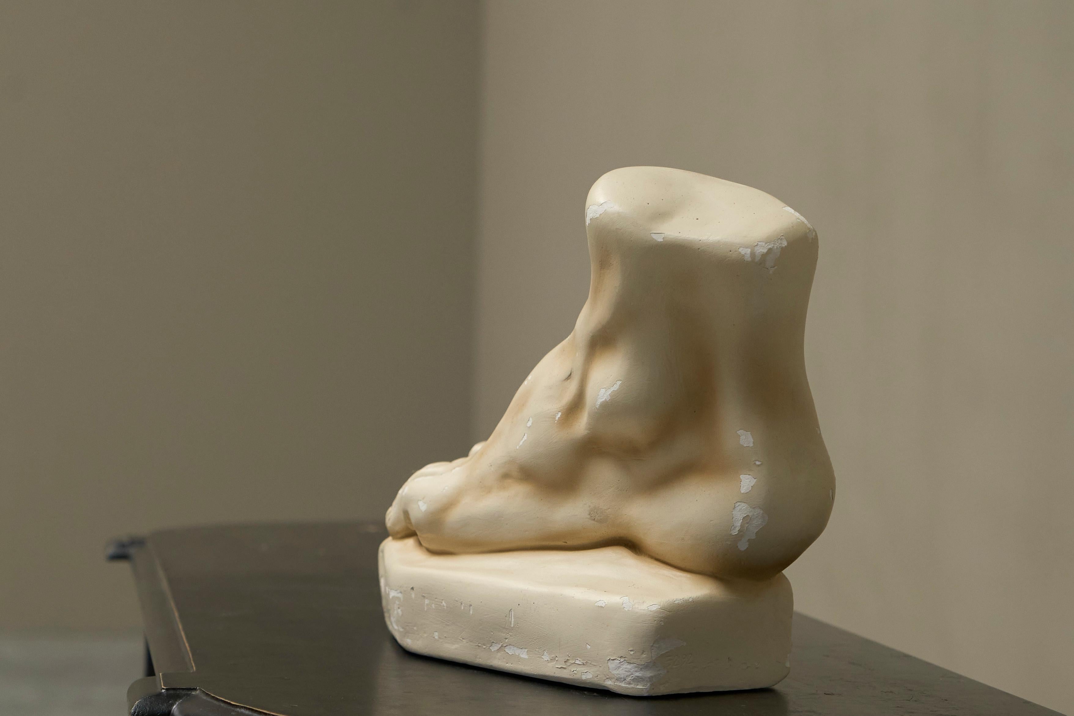 20th Century Large Scale Anatomical Study of a Foot in Plaster 1950s For Sale
