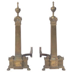 Large Scale Andirons by Dorothy Draper for The Greenbrier Hotel