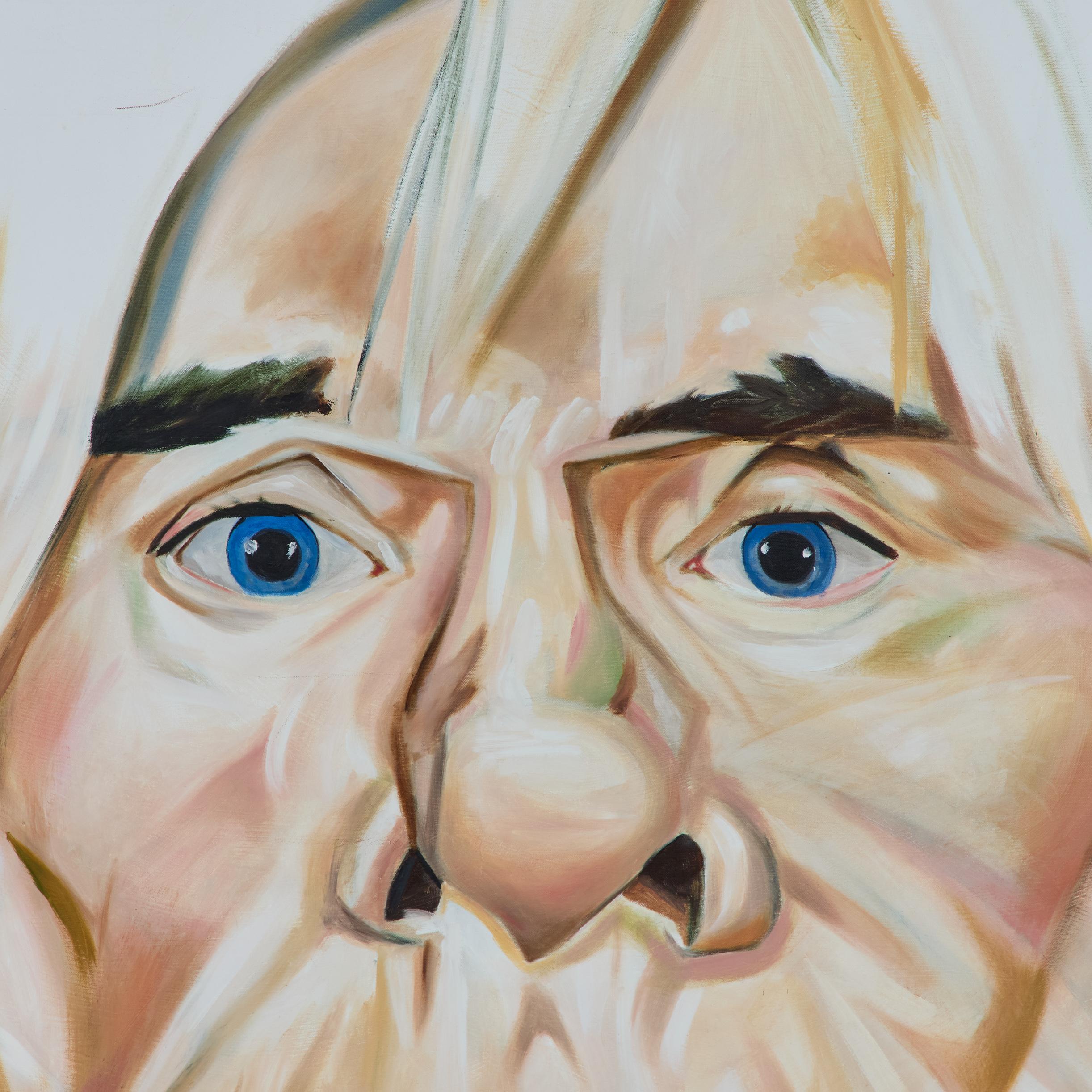 Modern Large Scale Andy Warhol Portrait Painting For Sale