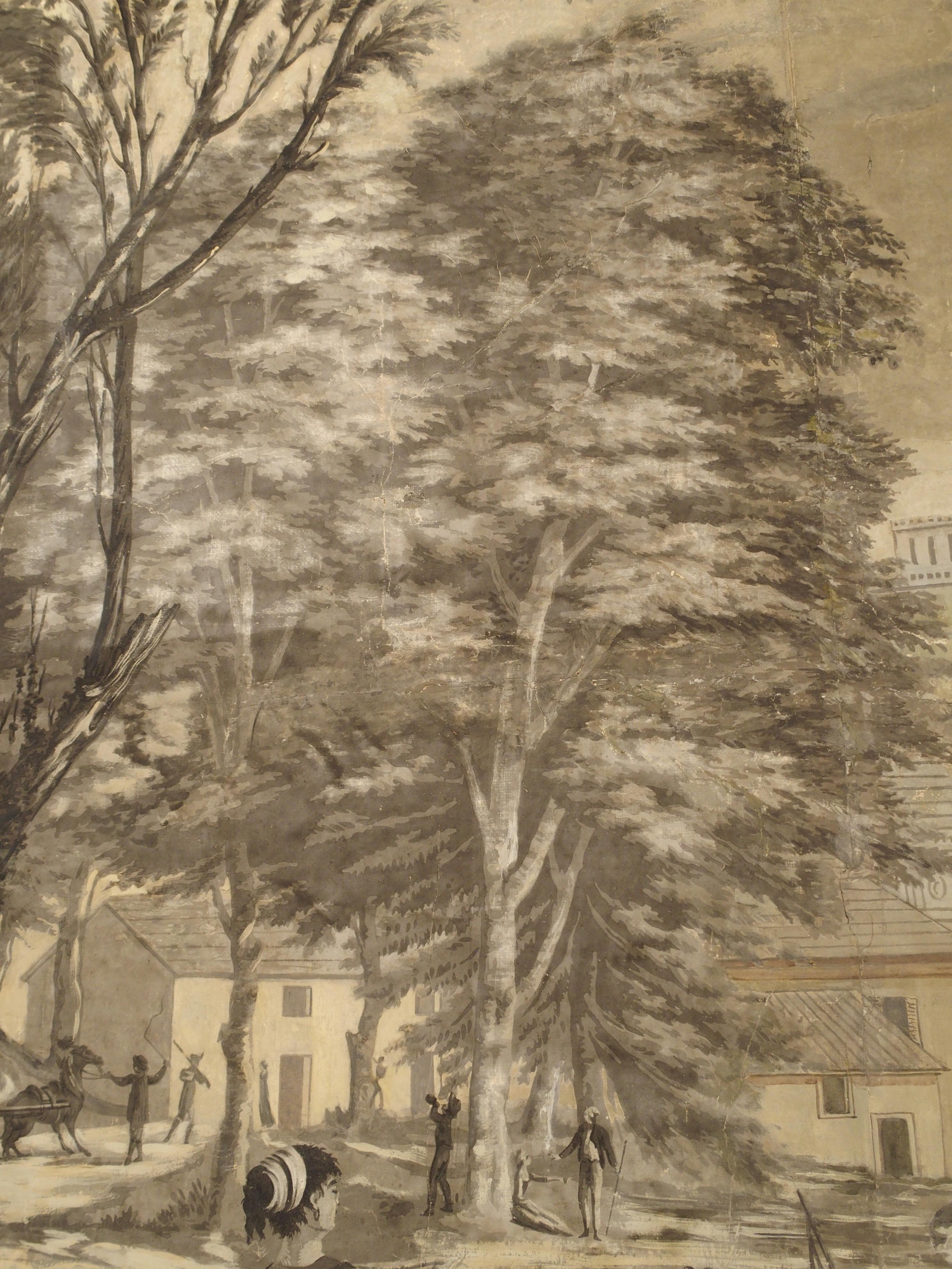 Large Scale Antique Panoramic Park Scene by Joseph Dufour, circa 1805 2