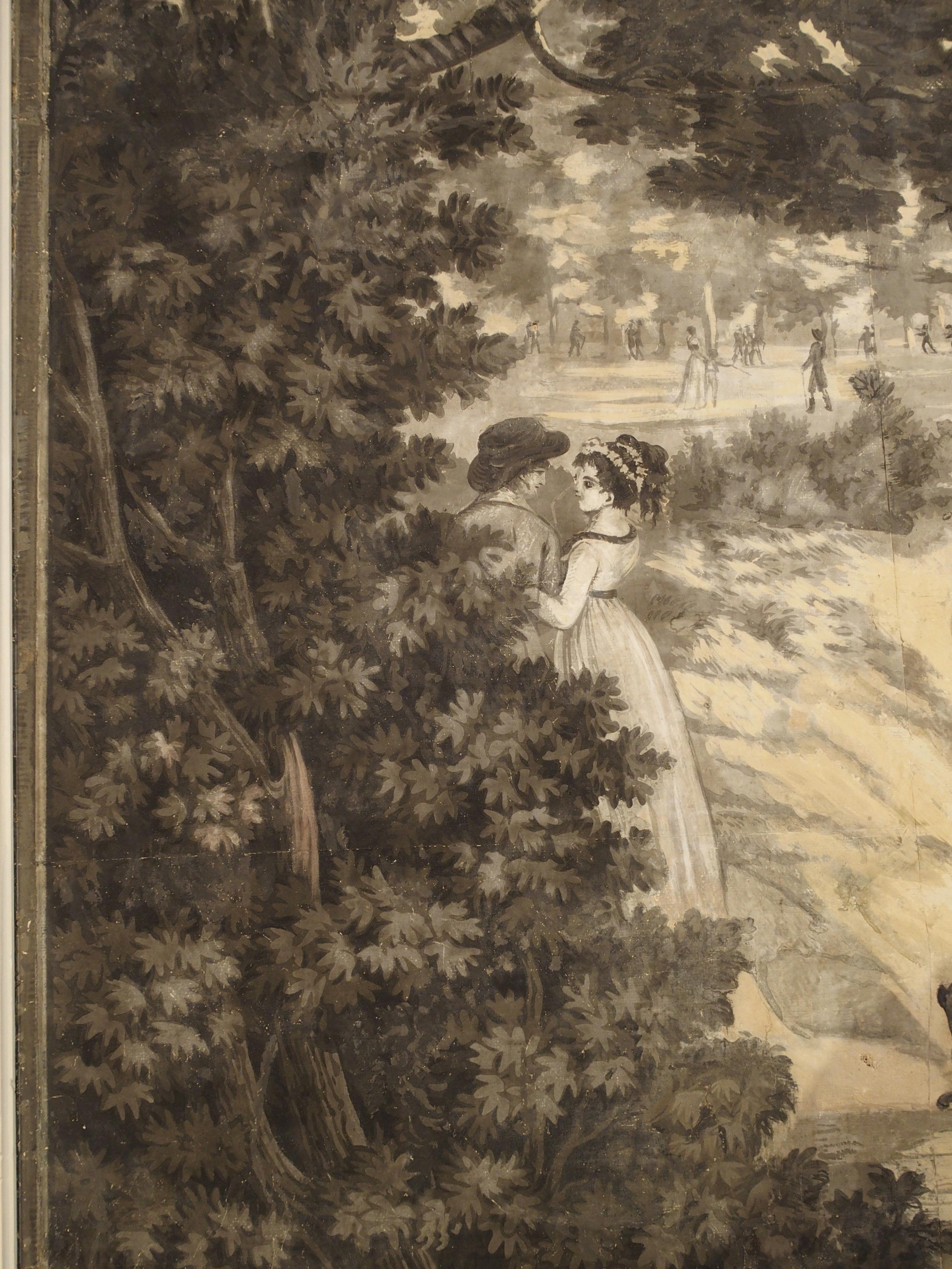 Large Scale Antique Panoramic Park Scene by Joseph Dufour, circa 1805 3