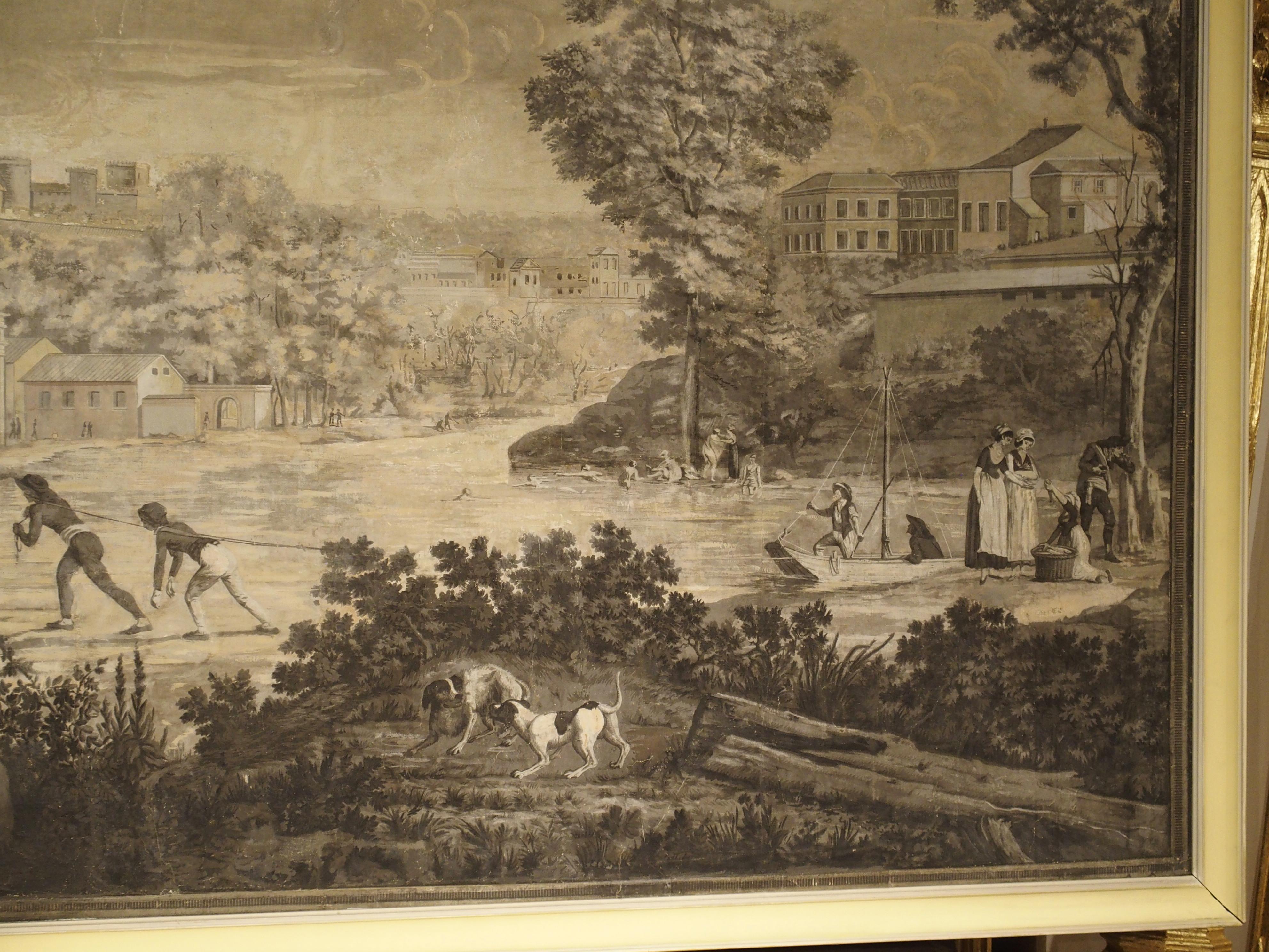 Large Scale Antique Panoramic Park Scene by Joseph Dufour, circa 1805 8