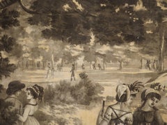 Large Scale Antique Panoramic Park Scene by Joseph Dufour, circa 1805