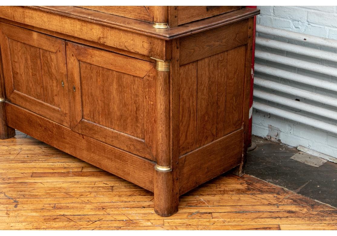 Brass Large Scale Antique Louis Phillippe Burled Cabinet For Sale
