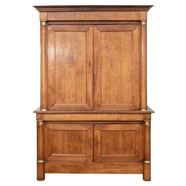 Large Scale Antique Louis Phillippe Burled Cabinet For Sale