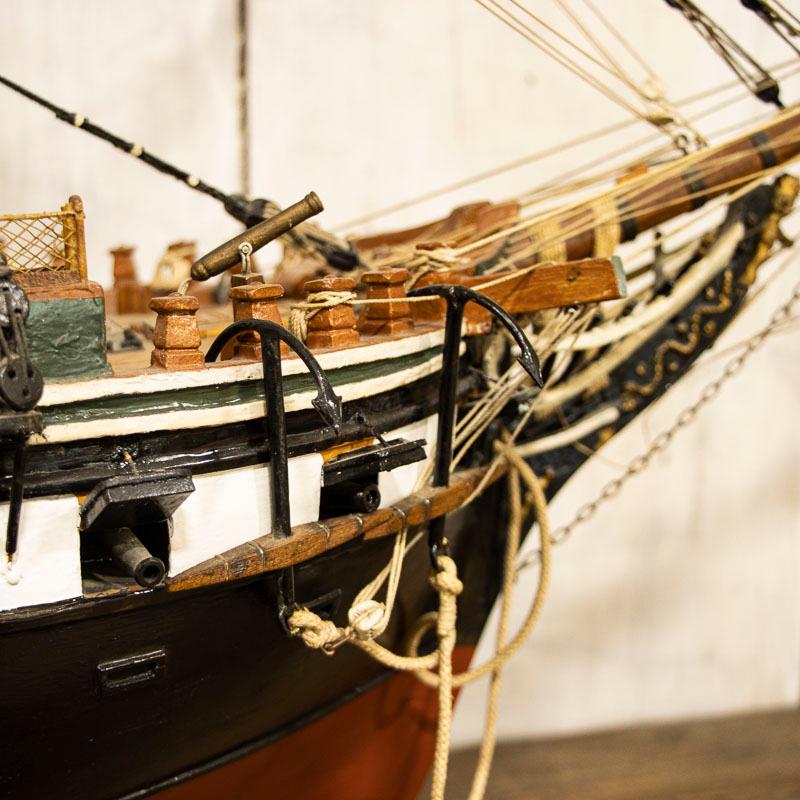 Large Scale Antique Model Ship Uss Constitution 4