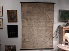 Large Scale Antique Scroll Map of Lincolnshire, England, Dated 1778