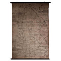 Large Scale Antique Scroll Map of Lincolnshire, England, Dated 1778