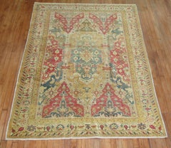 Zabihi Collection Large Scale Antique Turkish Sivas Foyer Rug