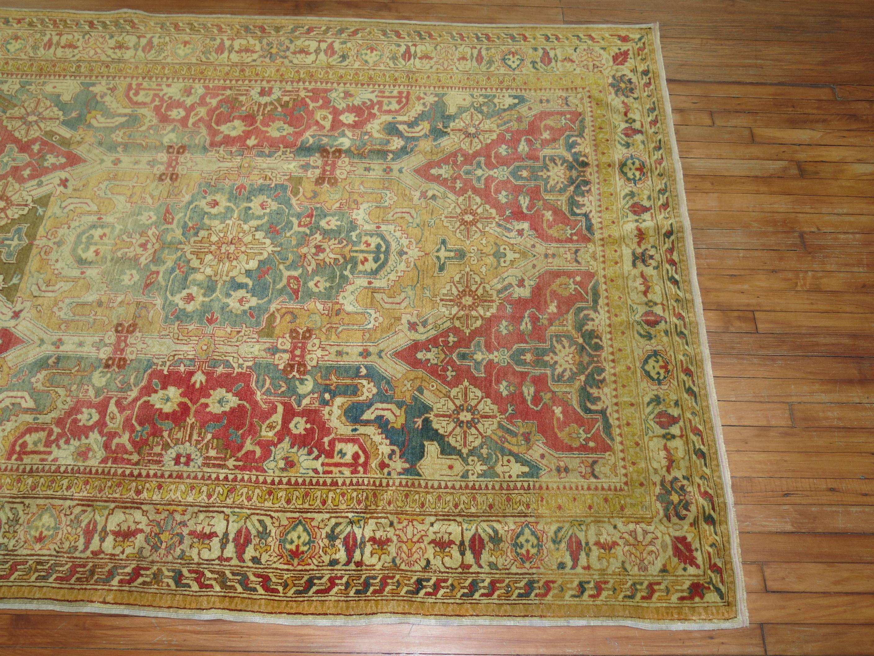Large Scale Antique Turkish Sivas Foyer Rug In Good Condition For Sale In New York, NY