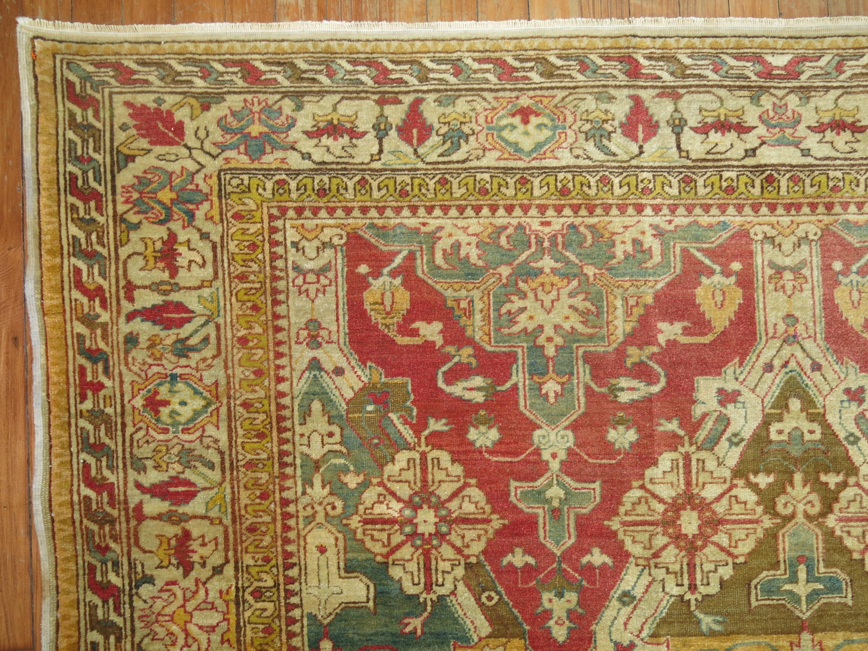 20th Century Large Scale Antique Turkish Sivas Foyer Rug For Sale
