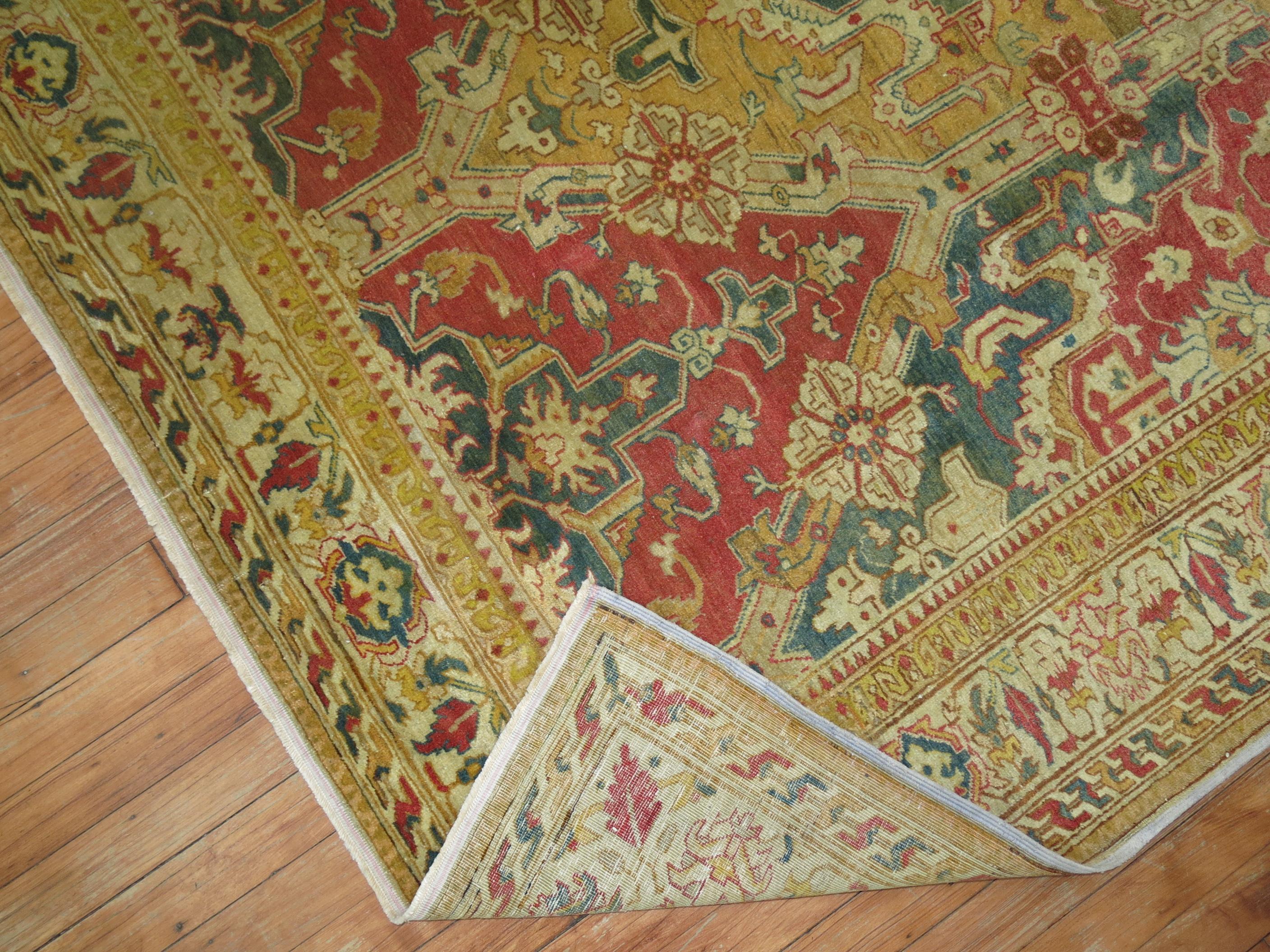 Zabihi Collection Large Scale Antique Turkish Sivas Foyer Rug For Sale 2
