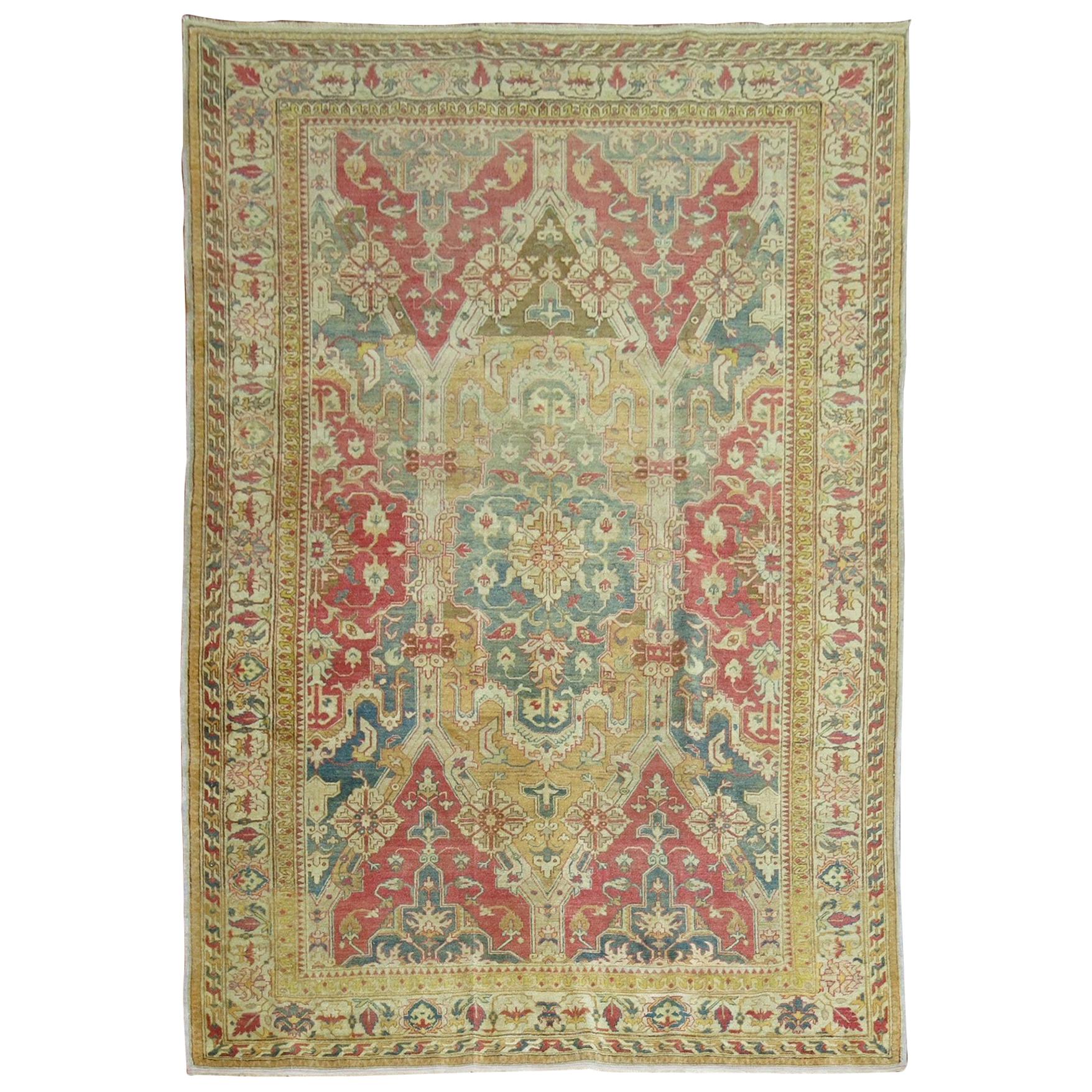 Large Scale Antique Turkish Sivas Foyer Rug For Sale