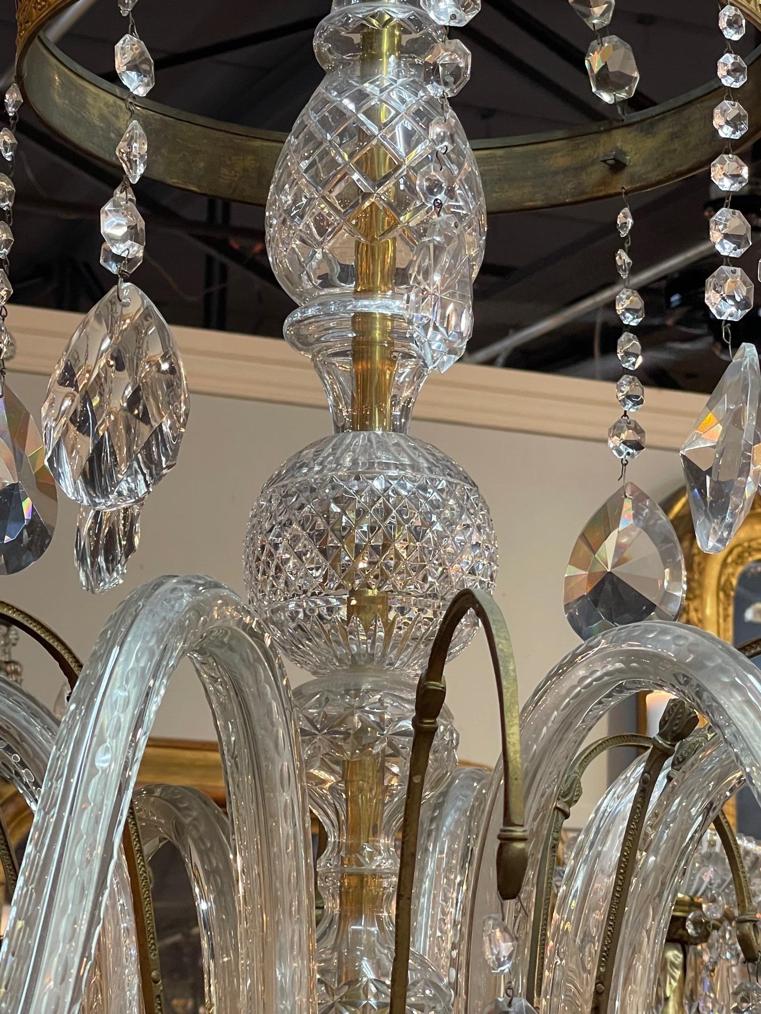 Large Scale Antique Waterford Crystal Chandelier 3
