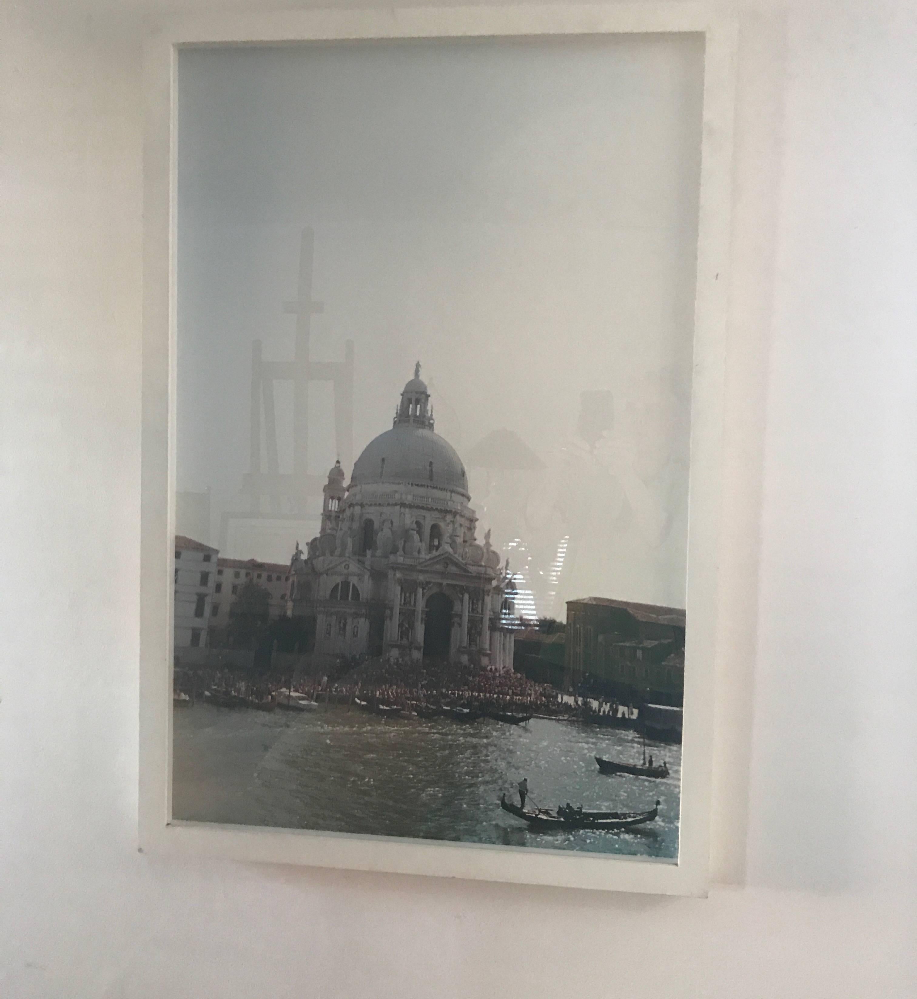 Beautiful framed large scale architectural photograph of the
Basilica of Santa Maria della Salute in Venice.
A modern take on a Grand Tour souvenir.
  