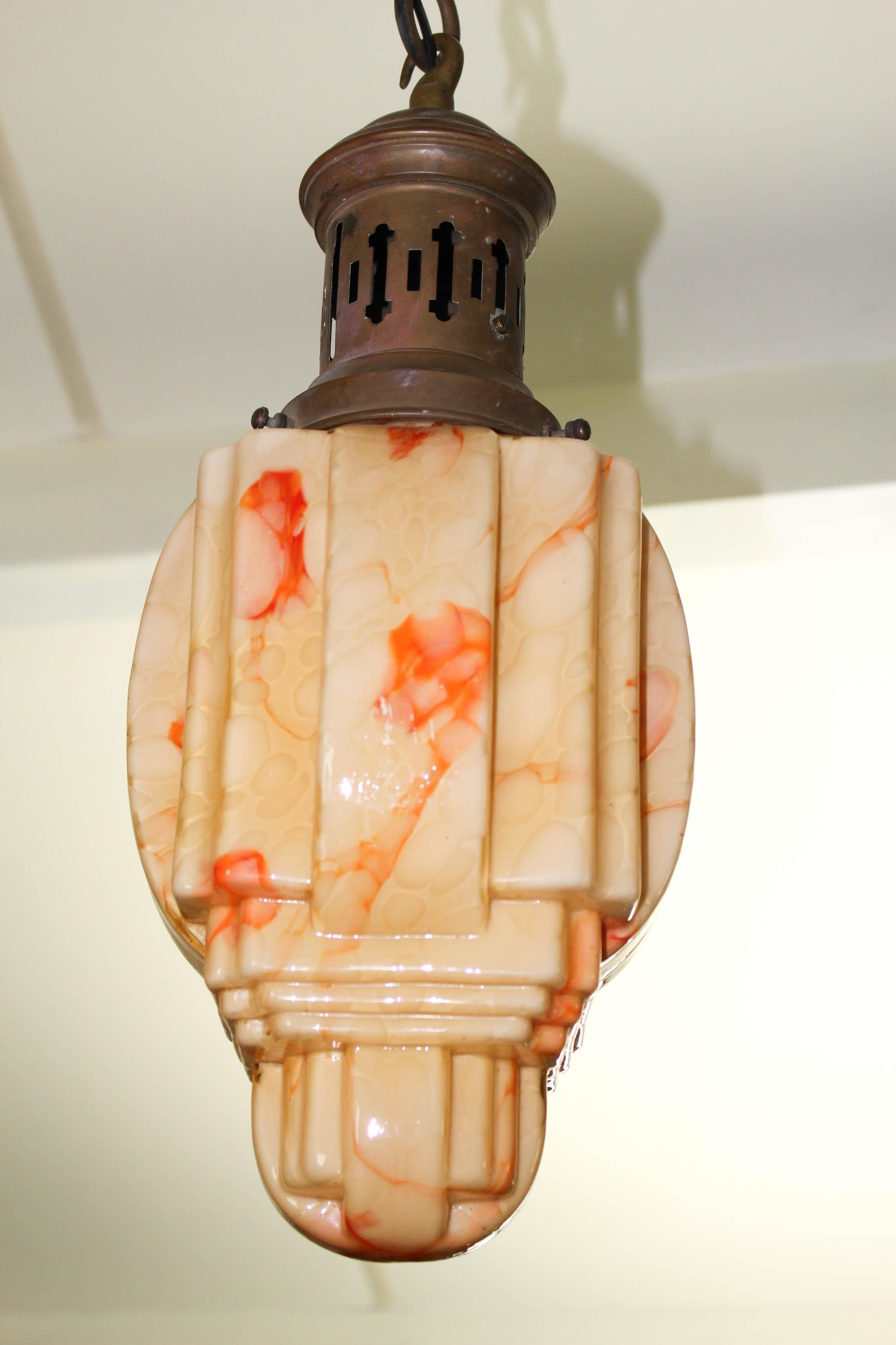 art deco hanging lamp