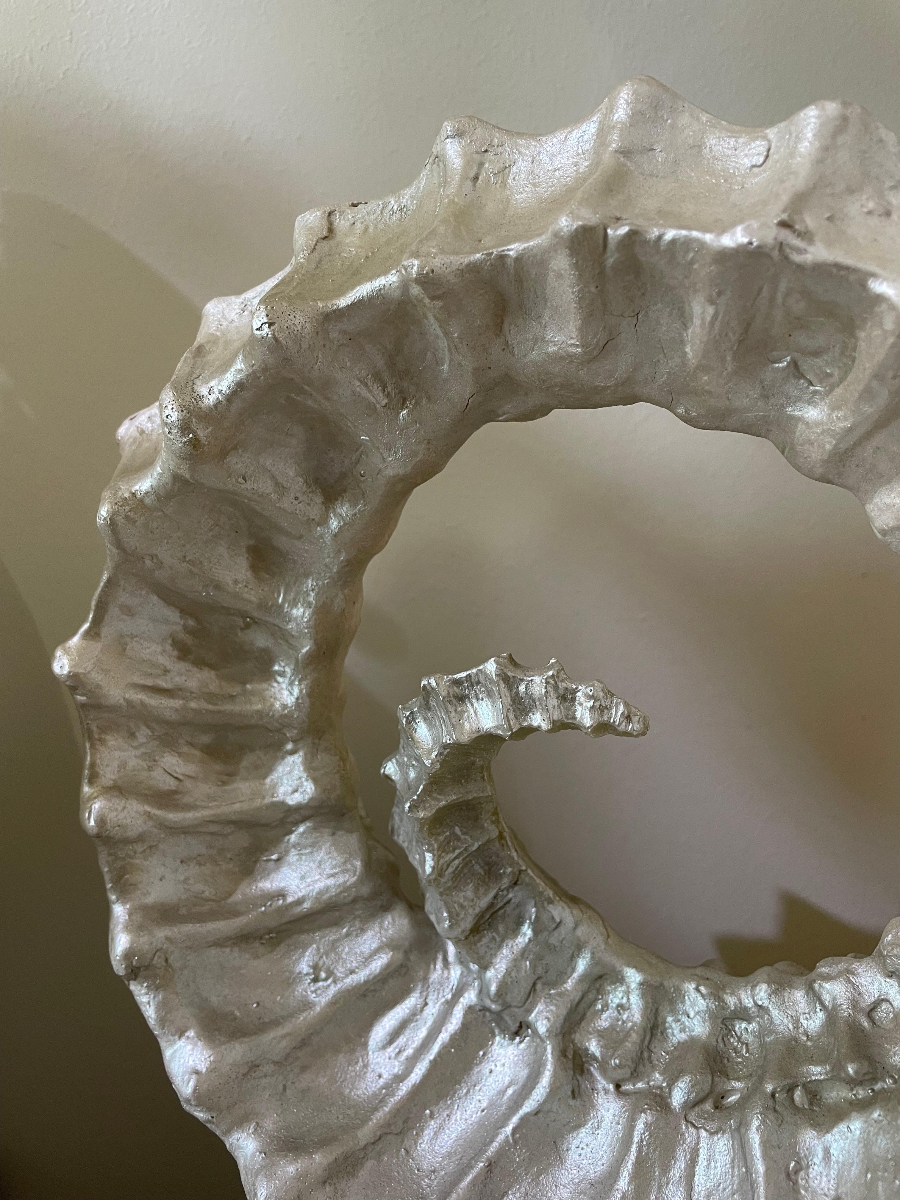 Plaster Large Scale Art Deco Style Seahorse Sculpture For Sale