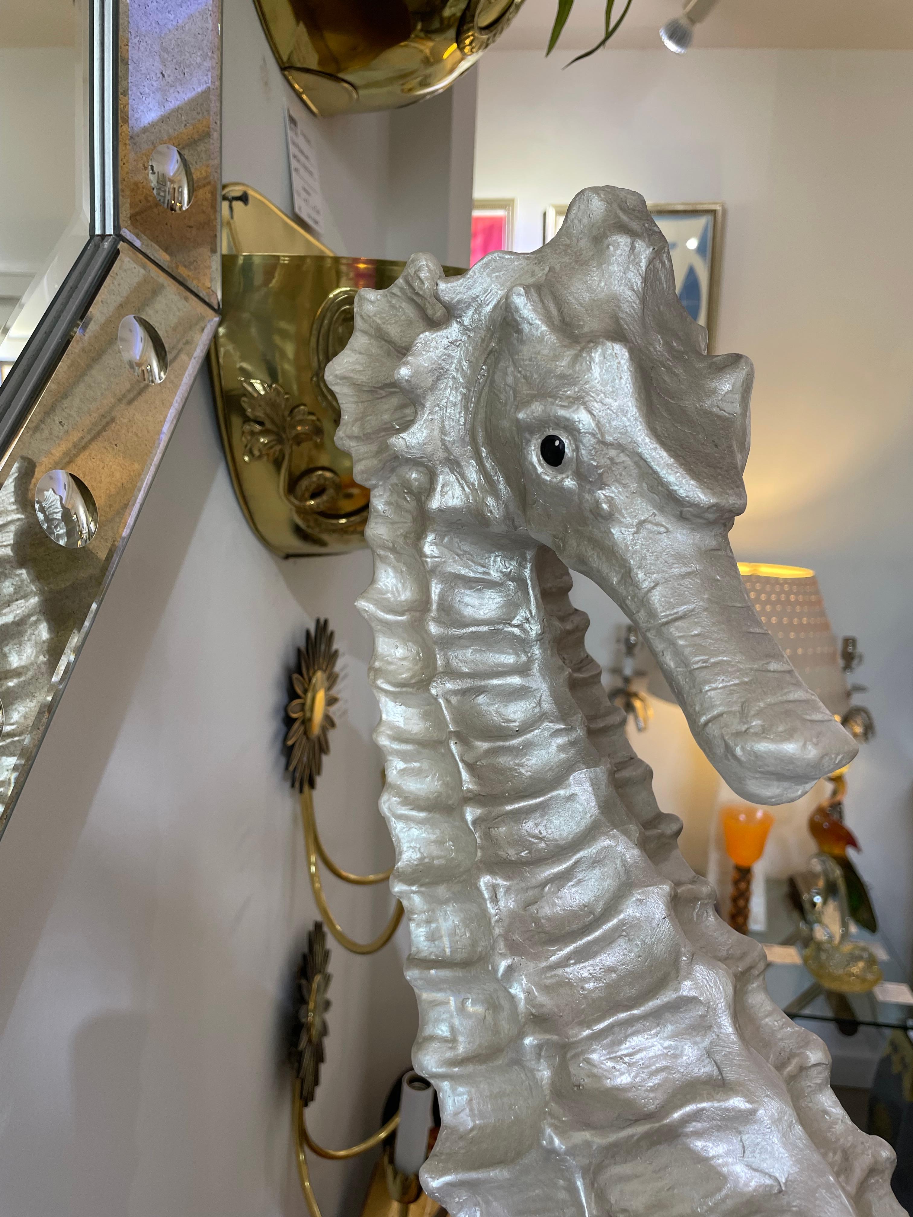 Large Scale Art Deco Style Seahorse Sculpture For Sale 3