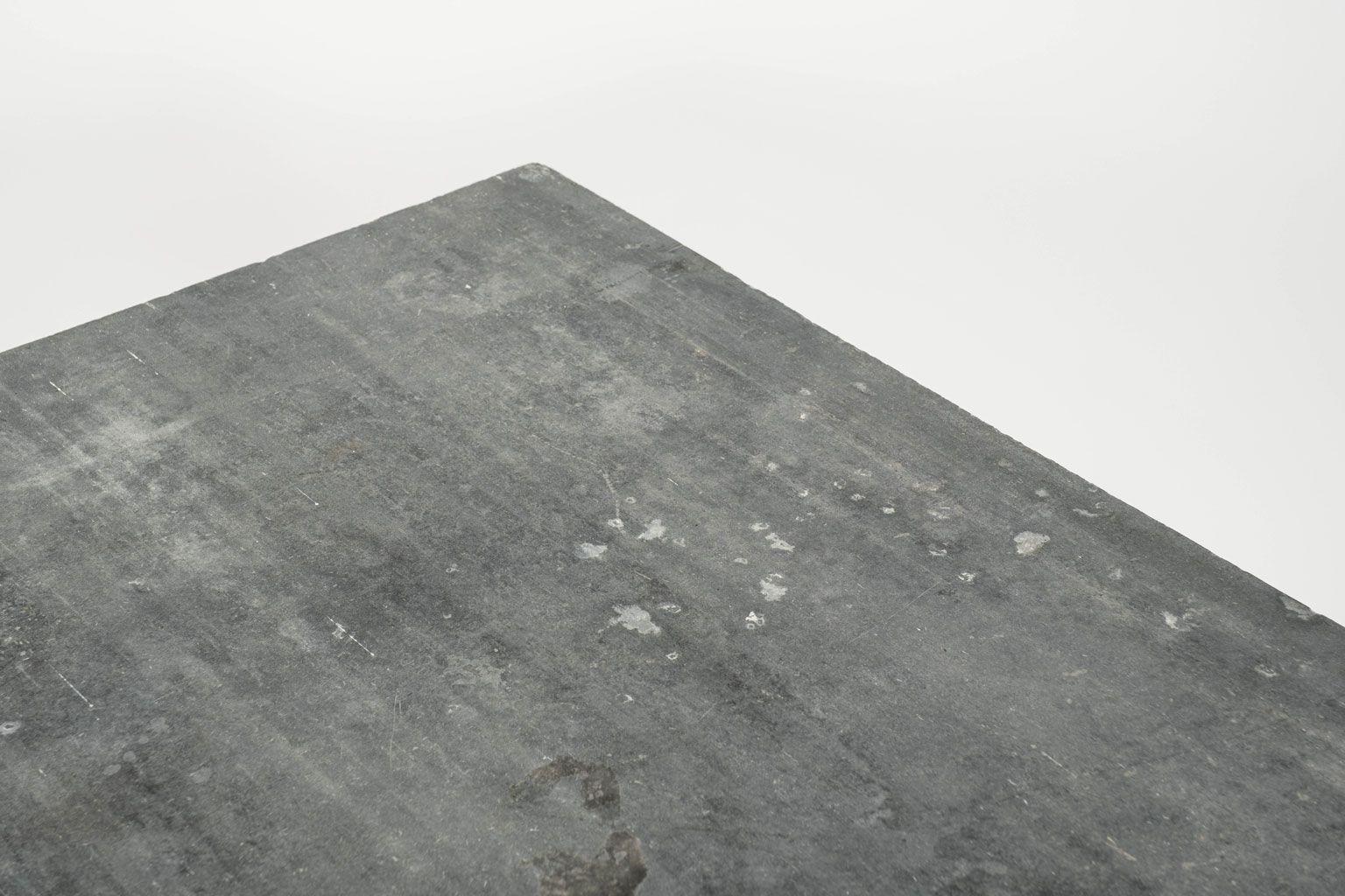 Stone Large-Scale Belgian Bluestone Top Iron Console Table