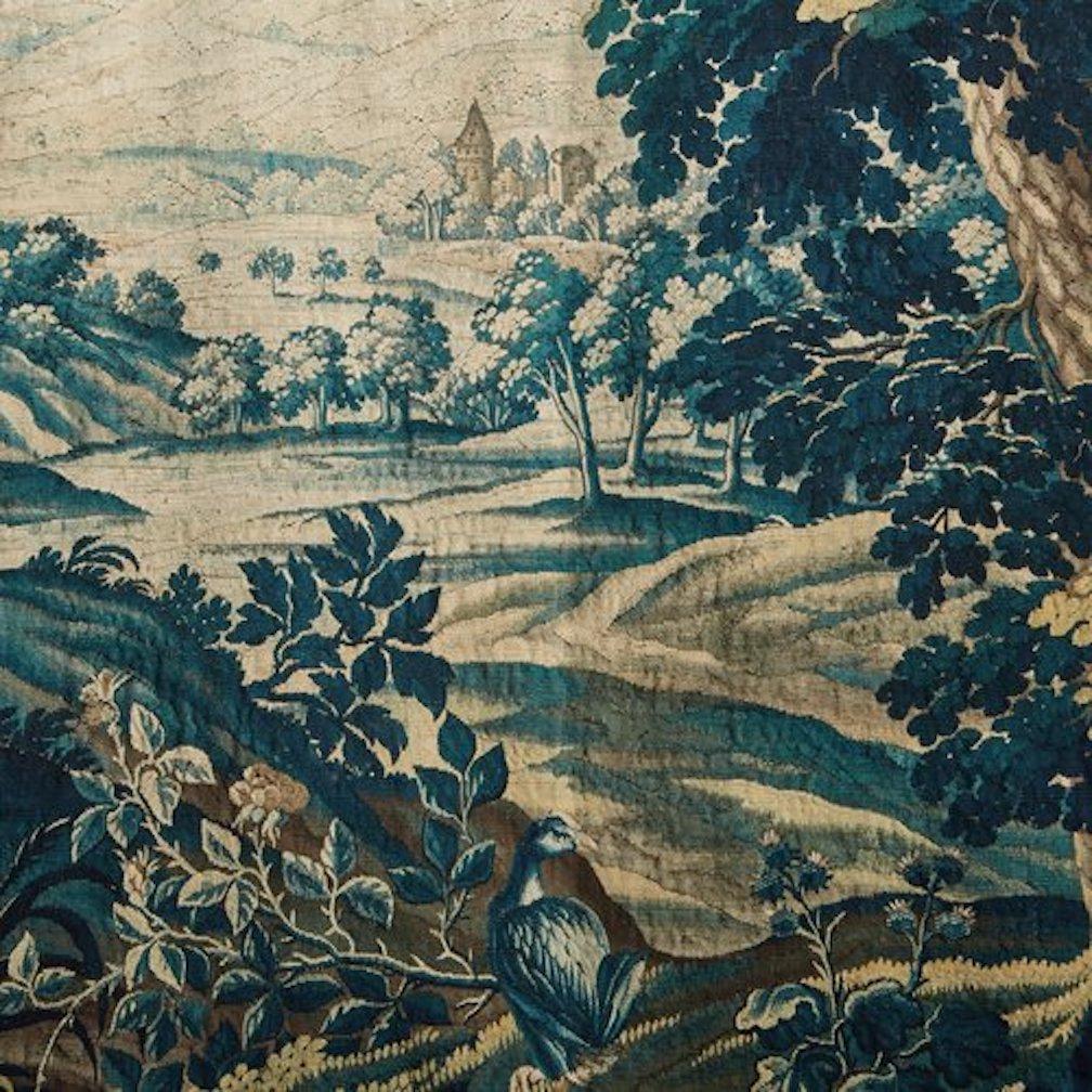 Large Scale Belgian Verdant Tapestry, Early 20th Century In Good Condition In Chicago, IL