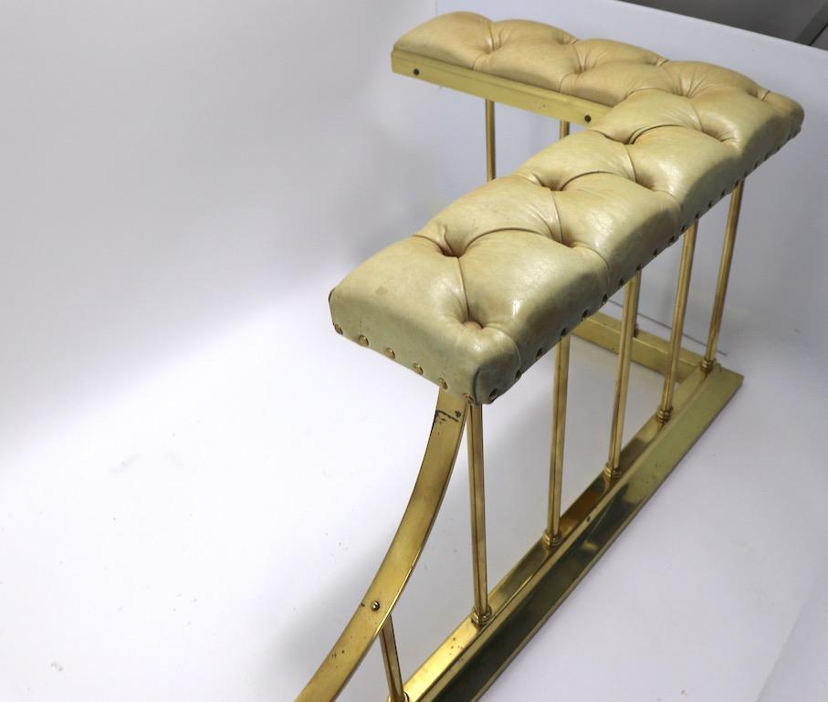 Large Scale Bench Club Fender in Brass and Leather 9