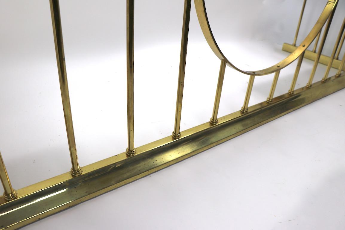 Large Scale Bench Club Fender in Brass and Leather 12