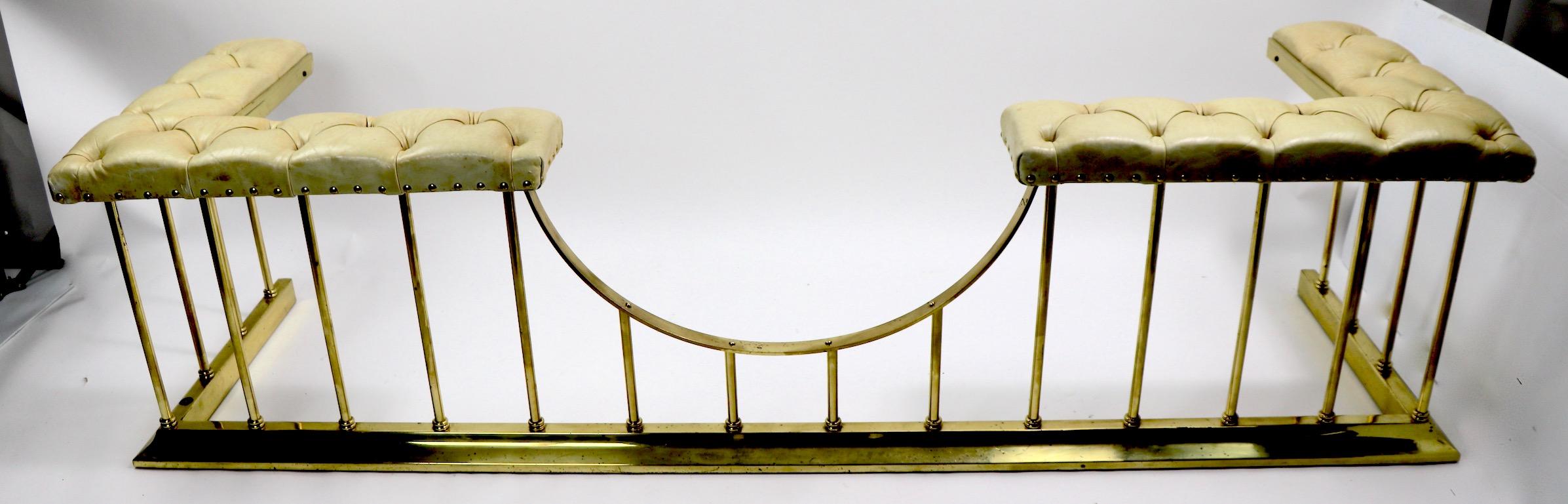 American Large Scale Bench Club Fender in Brass and Leather