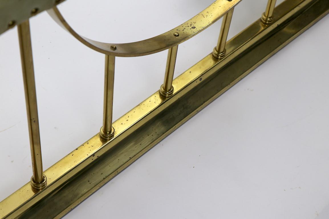 Large Scale Bench Club Fender in Brass and Leather 1