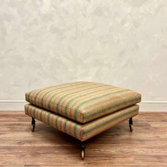 Large Scale  Bespoke Made English Upholstered Footstool