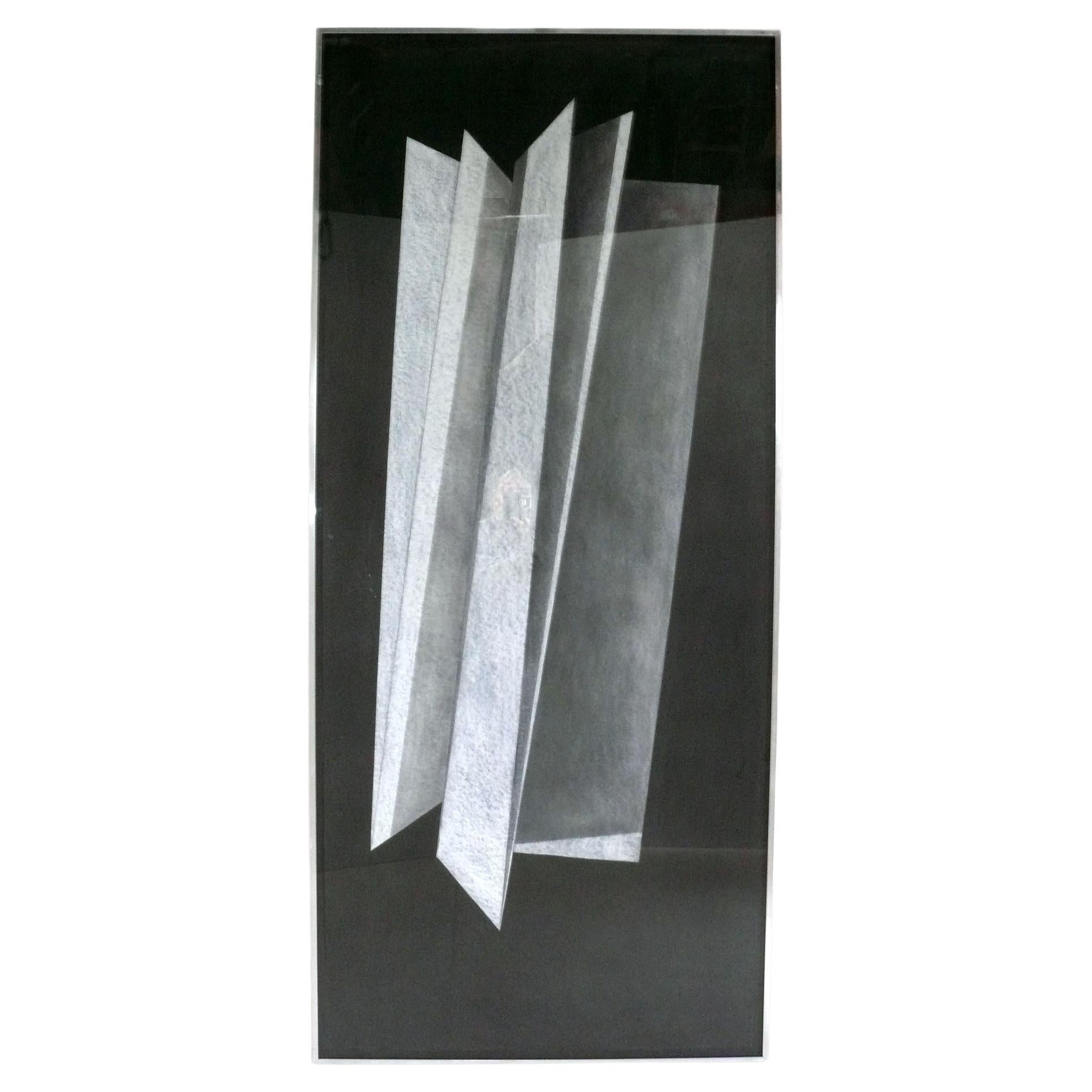 Large Scale Black and White Art 86" x 38" Chris Sproat Abstract Pastel Drawing im Angebot