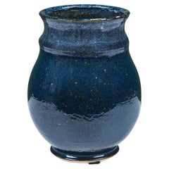 Große blaue Studio-Keramikvase