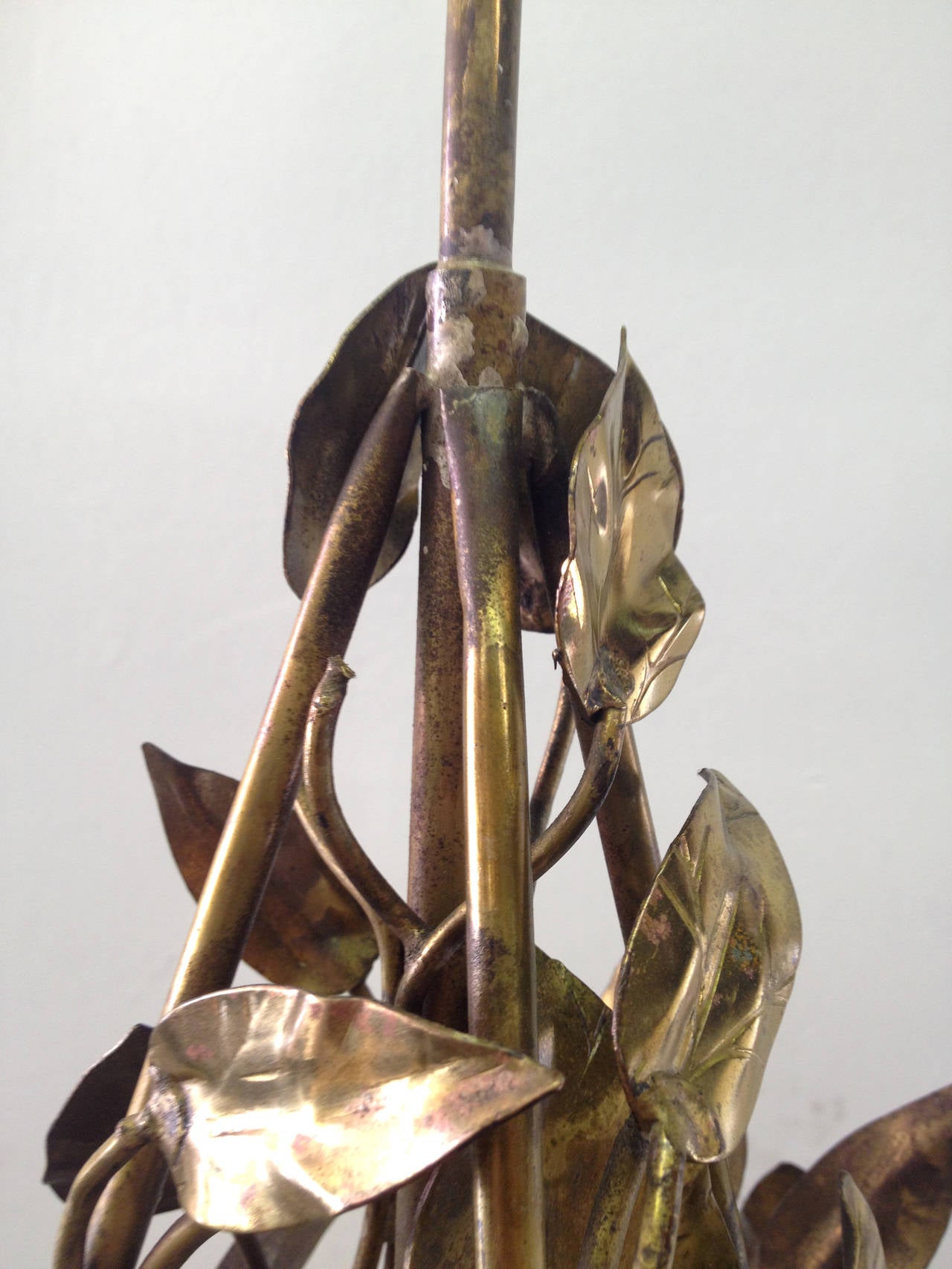 20th Century Large-Scale Brass Fruit Tree Lamp by Curtis Jere