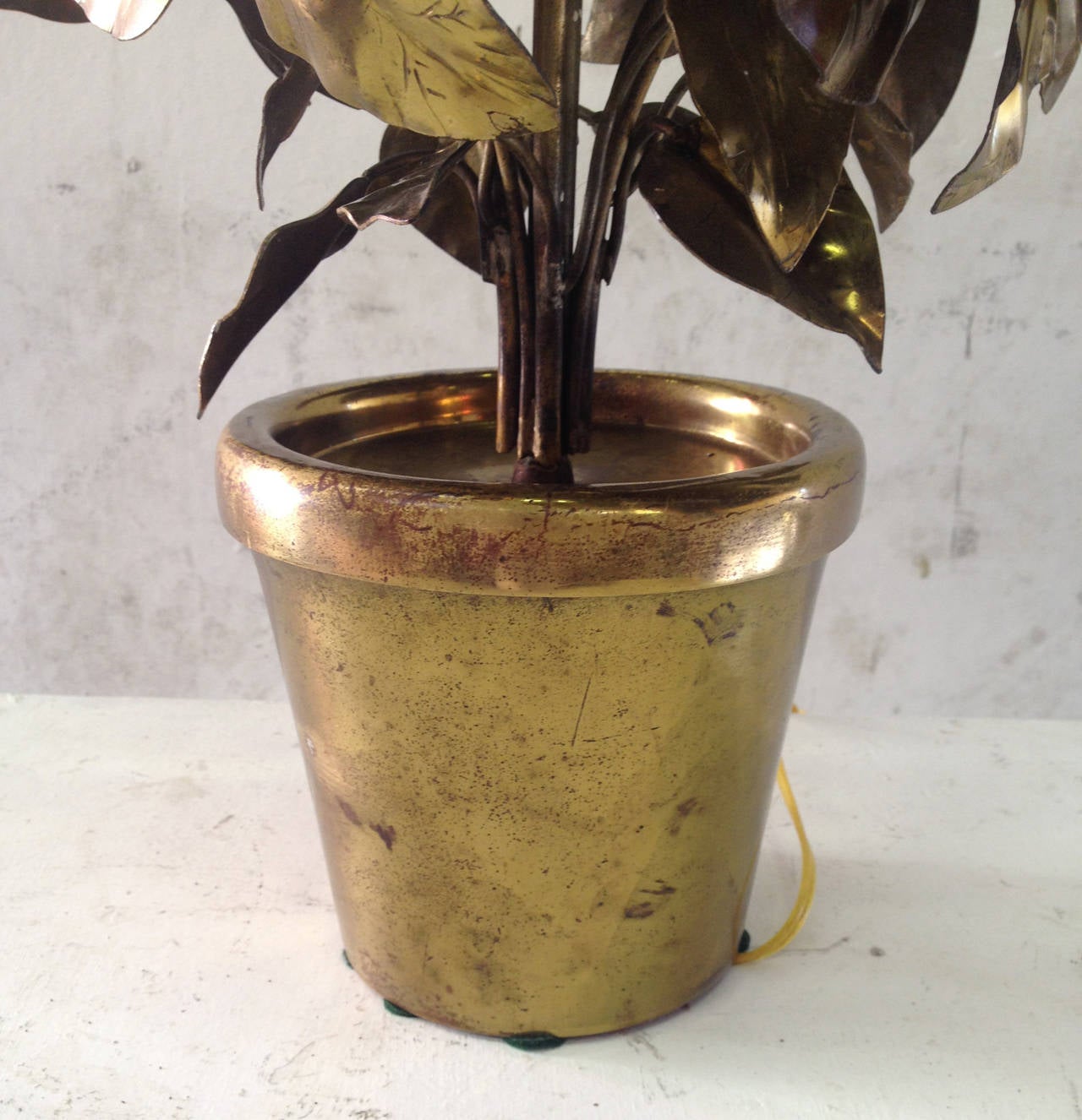 Large-Scale Brass Fruit Tree Lamp by Curtis Jere 2