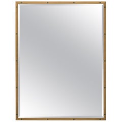 Large Scale Brass Mercury Glass Mirror